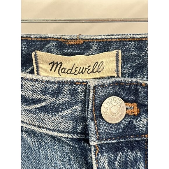 Madewell The Darted Barrell Leg Jeans Button Fly Sz 27 - Picture 4 of 8